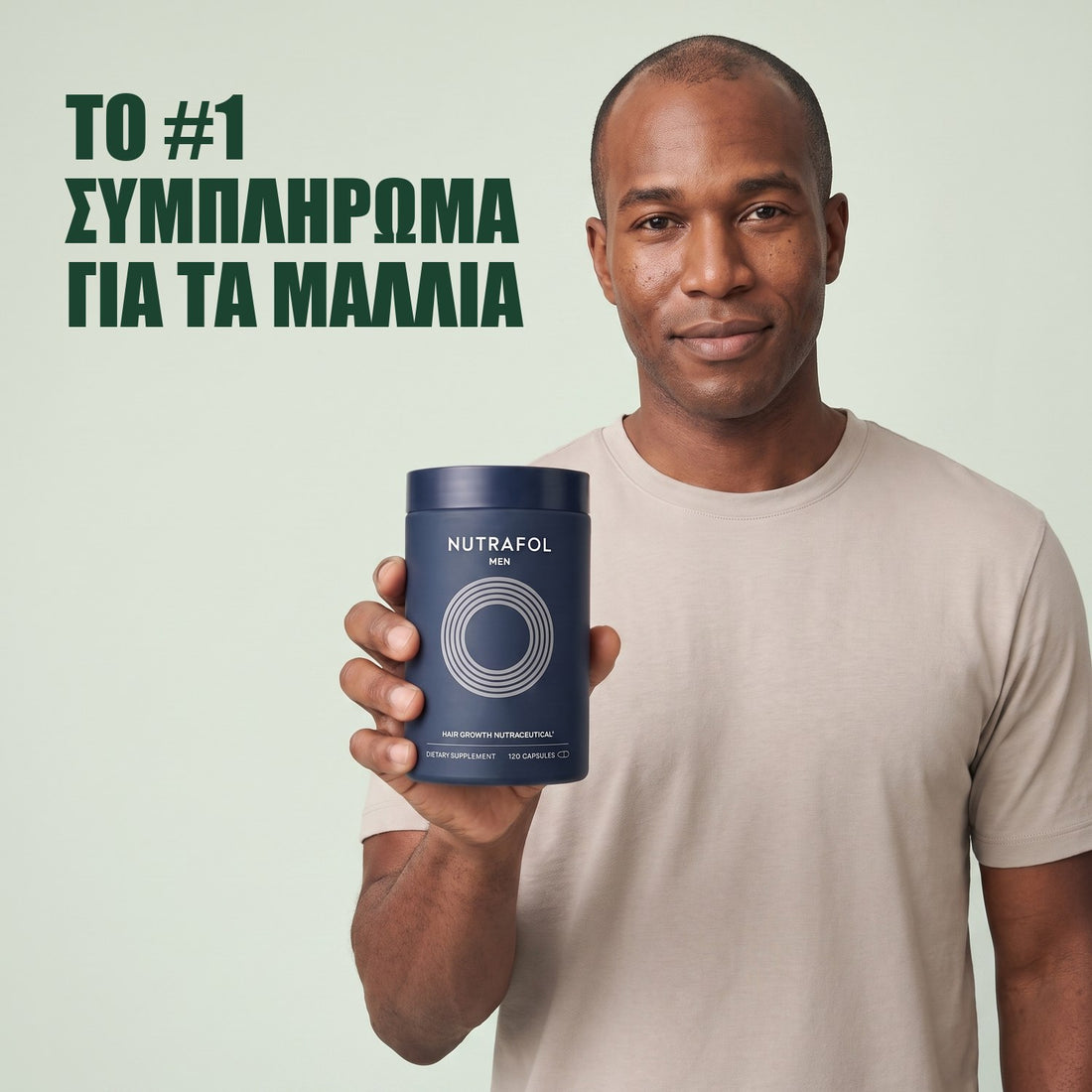 Nutrafol για Άνδρες — 6 βάζα των 120 καψουλών, ποσότητα για 6 μήνες