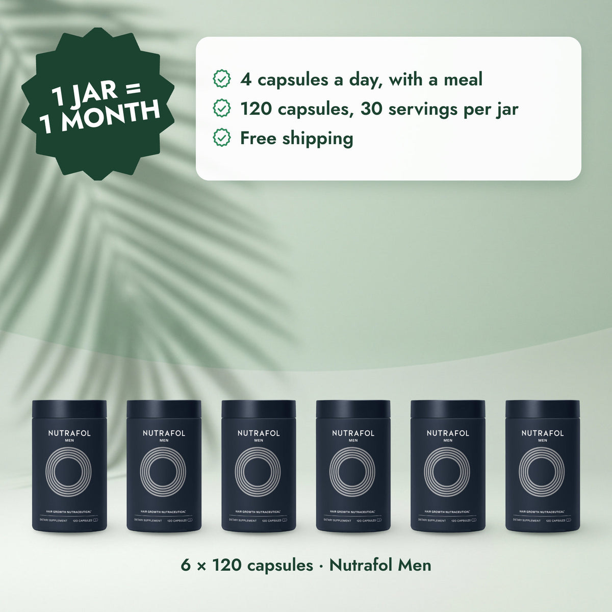 Nutrafol Men: Nutrafol for Men (720 Capsules) - 6 Month Supply