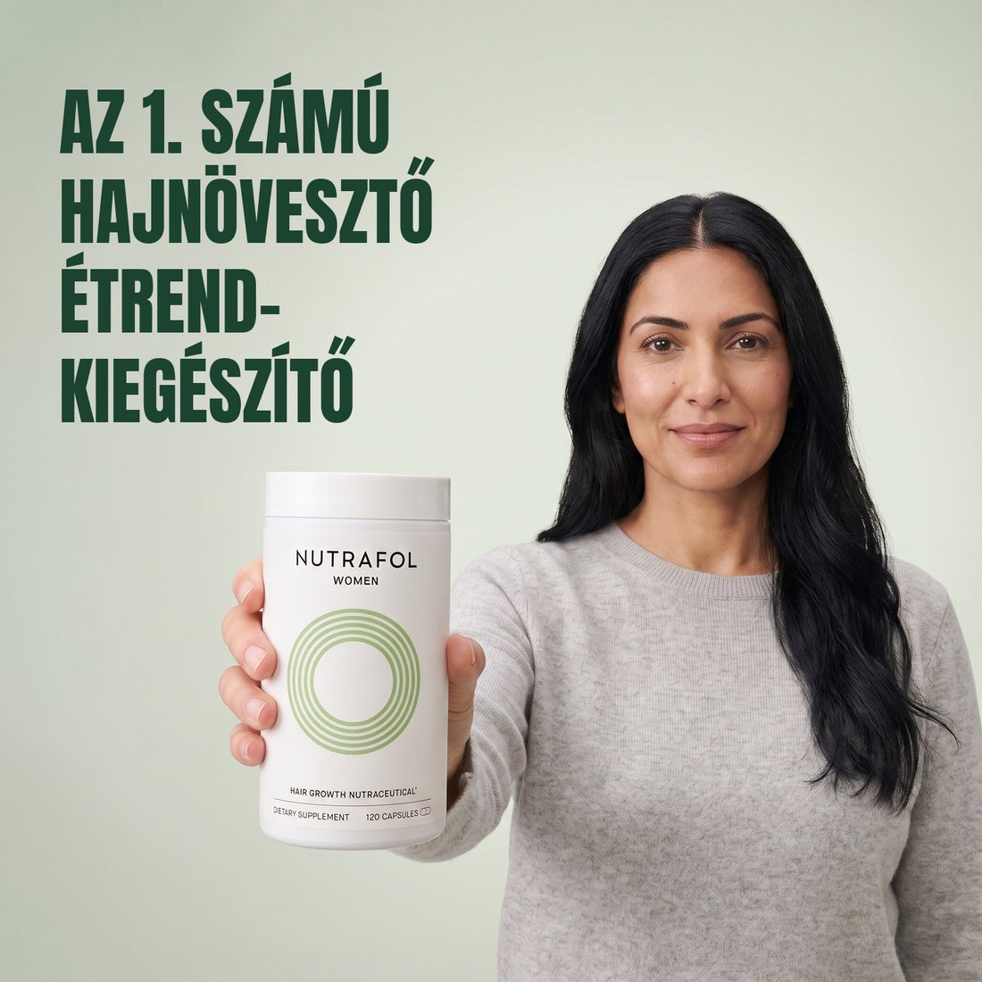 Nutrafol nőknek 18-44 év — 2 tégely, egyenként 120 kapszula, 2 havi adag