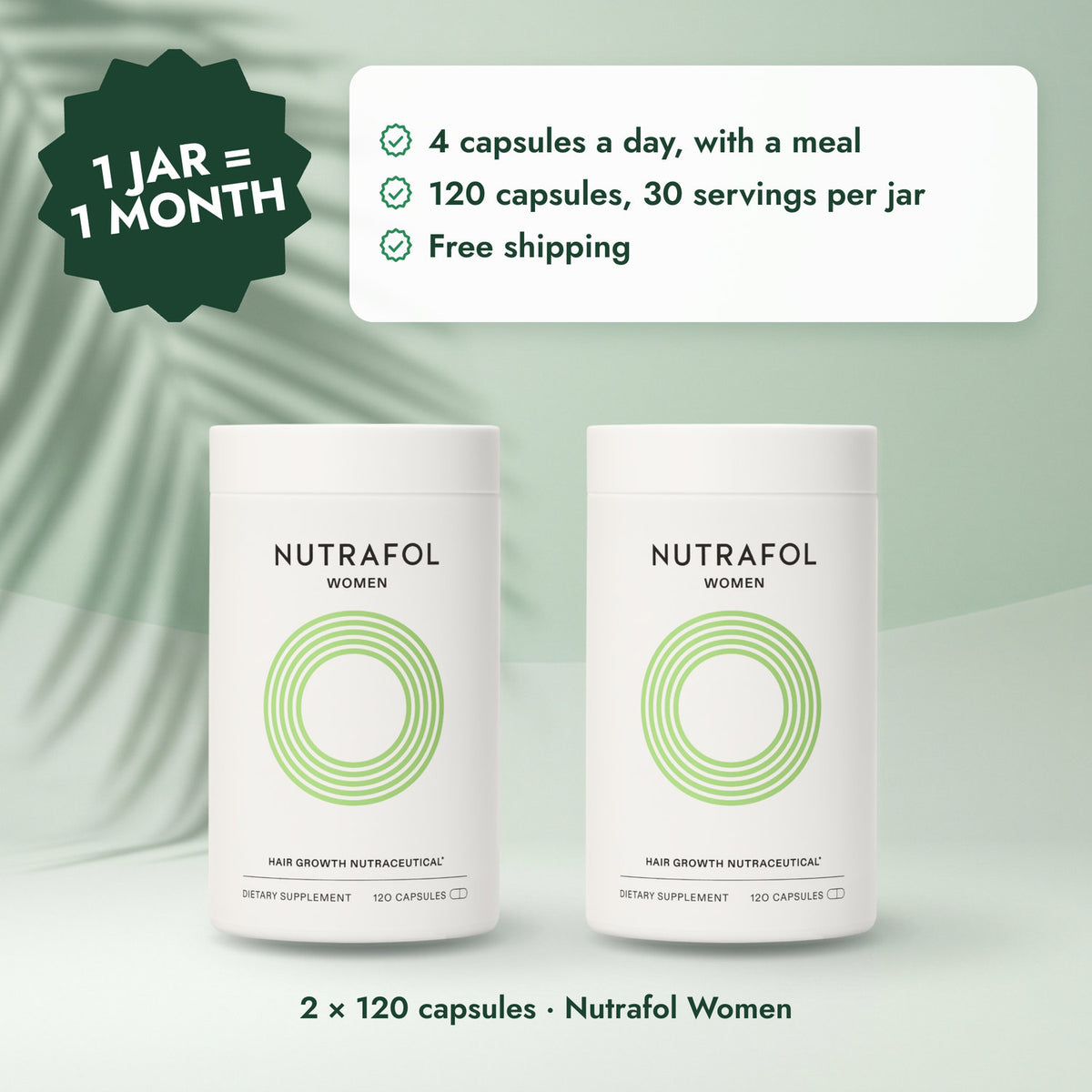 Nutrafol Women: Nutrafol for Women 18-44 years (240 Capsules) - 2 Month Supply
