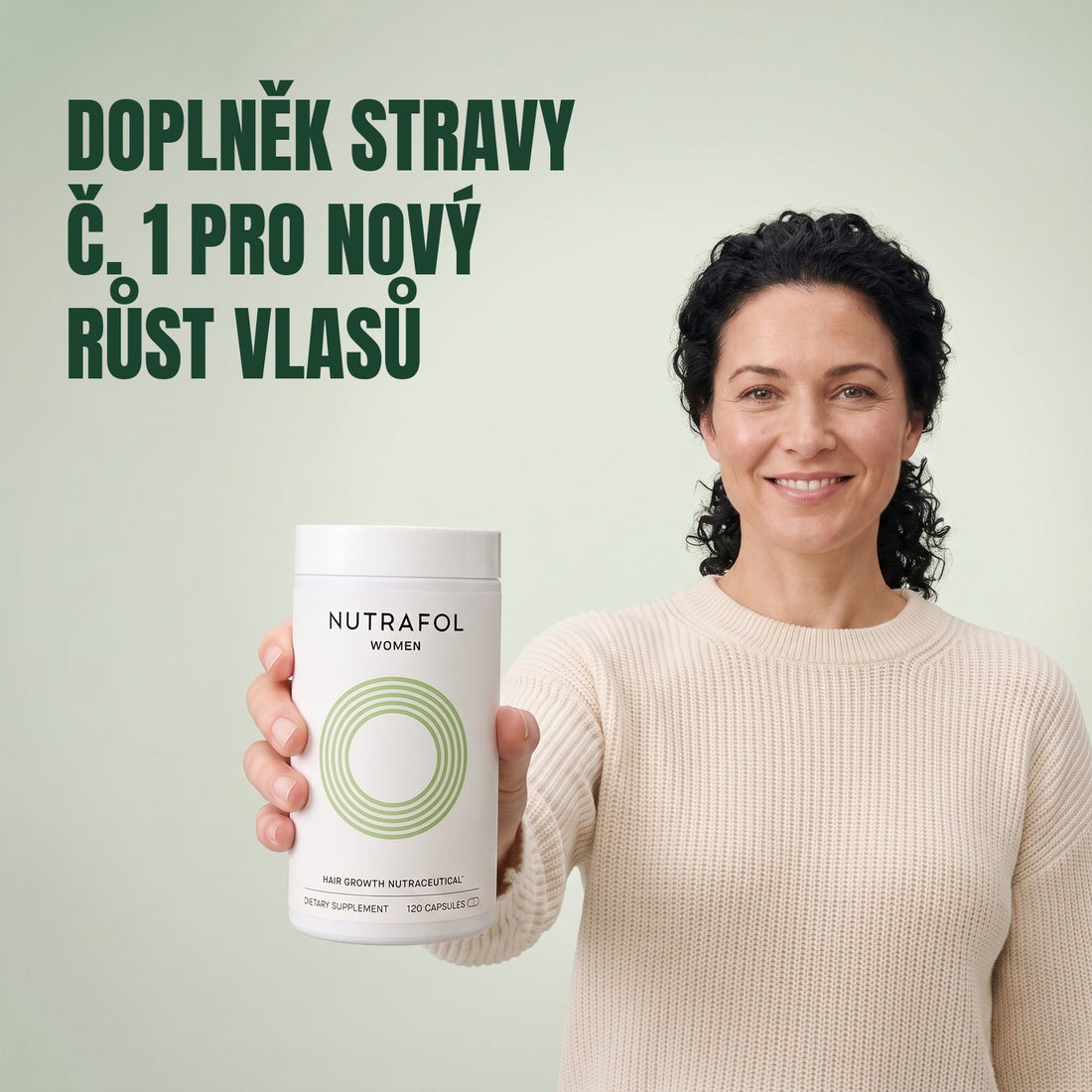 Nutrafol pro ženy 18–44 let — 4 dózy po 120 kapslích, zásoba na 4 měsíce