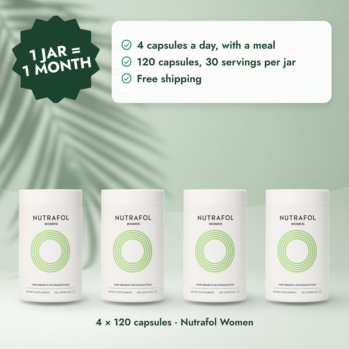Nutrafol Women: Nutrafol for Women 18-44 years (480 Capsules) - 4 Month Supply