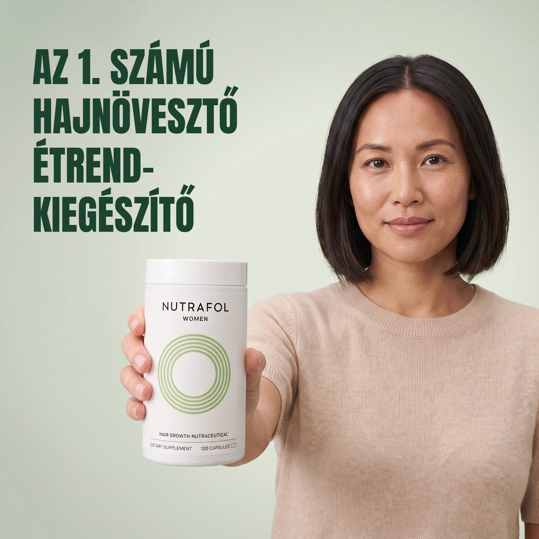 Nutrafol nőknek 18-44 év — 6 tégely, egyenként 120 kapszula, 6 havi adag