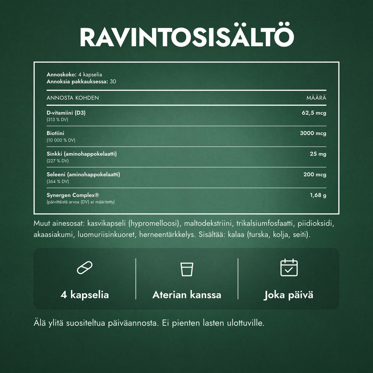 Ravintosisältö: Nutrafol Women
