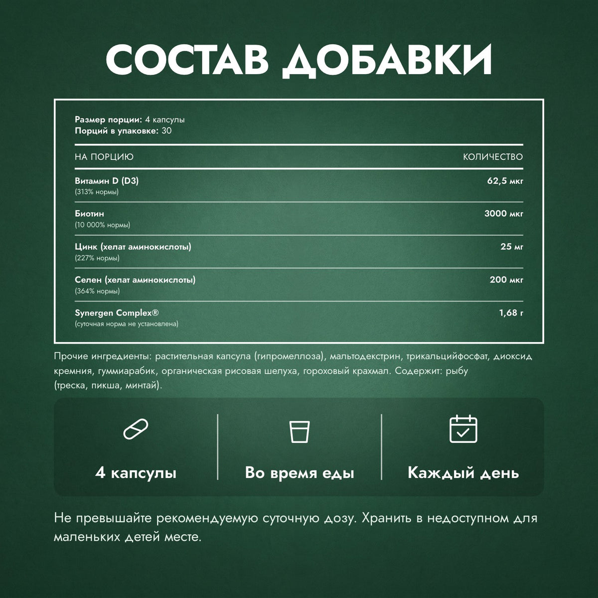 Состав добавки: Nutrafol Women