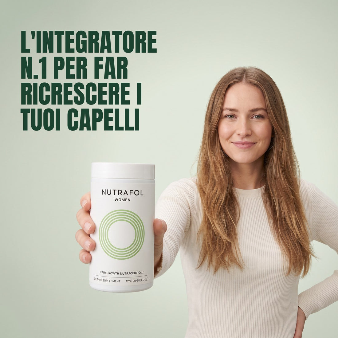 Nutrafol for Women 18-44, confezione da 120 capsule, fronte della scatola