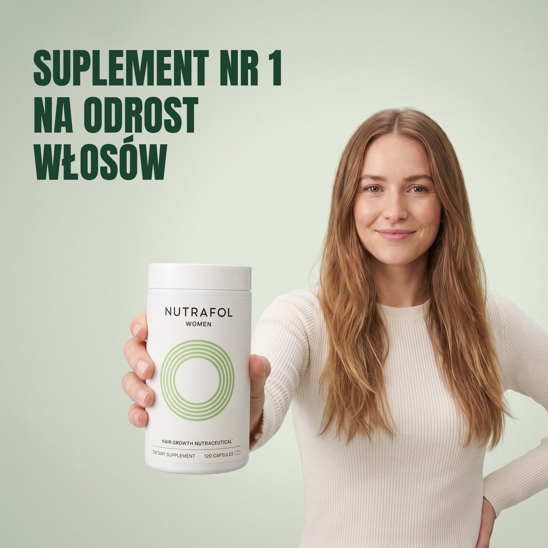 Nutrafol dla kobiet 18-44, opakowanie 120 kapsułek, przód opakowania