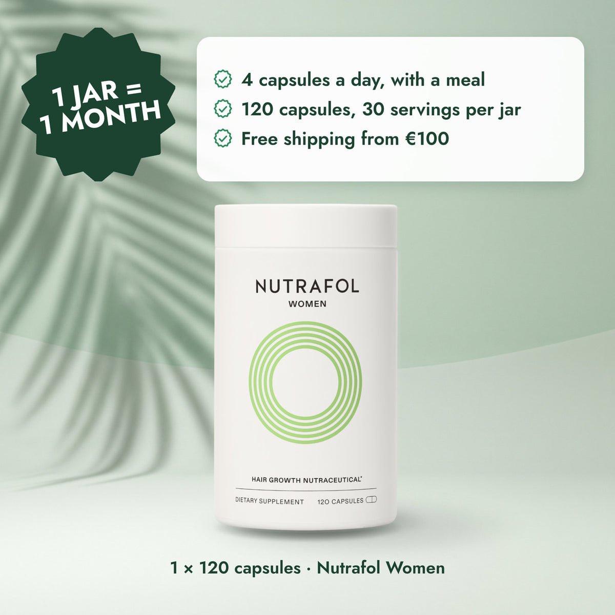 Nutrafol Women: Nutrafol for Women 18-44 years (120 Capsules)