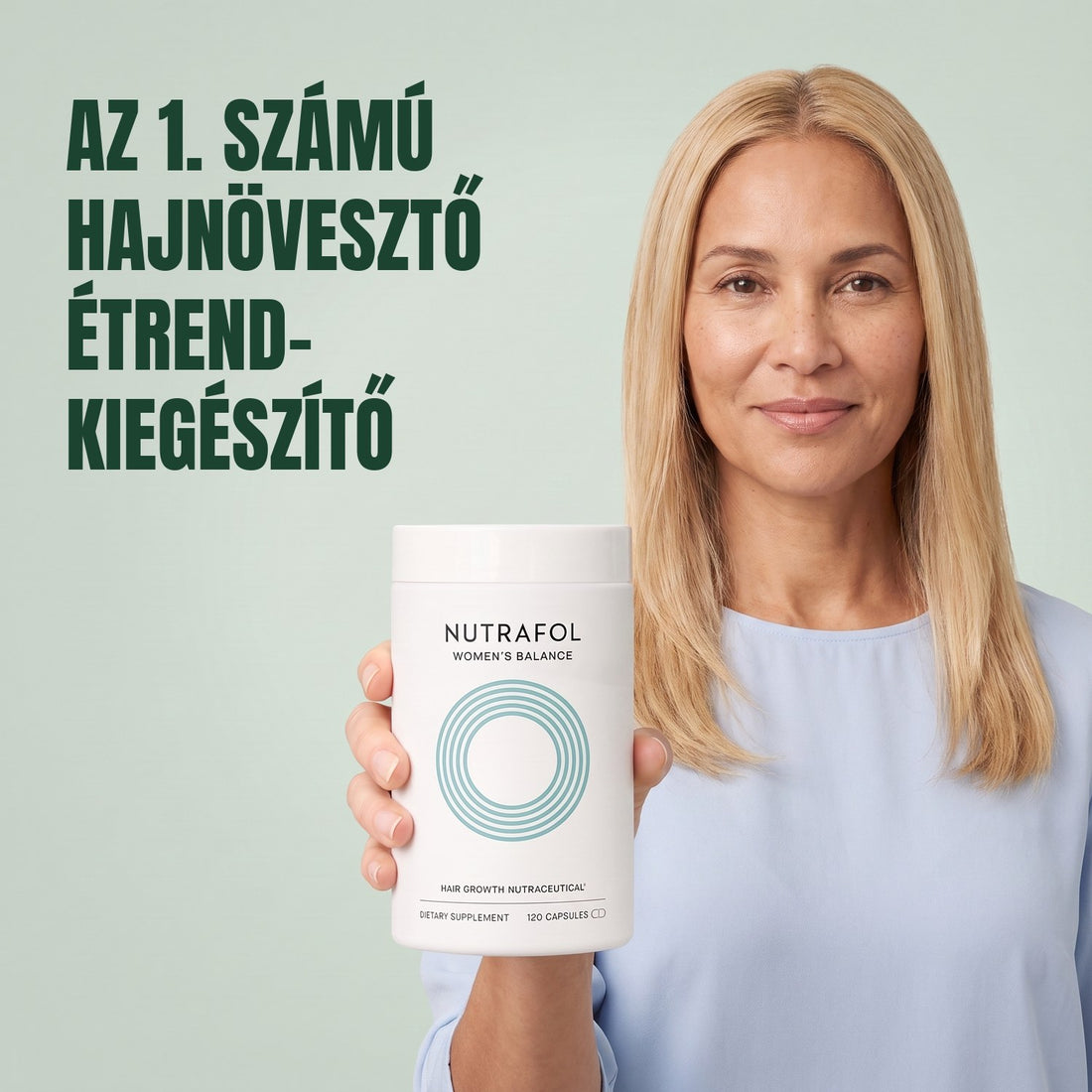 Nutrafol nőknek 45+ — 2 tégely, egyenként 120 kapszula, 2 havi adag