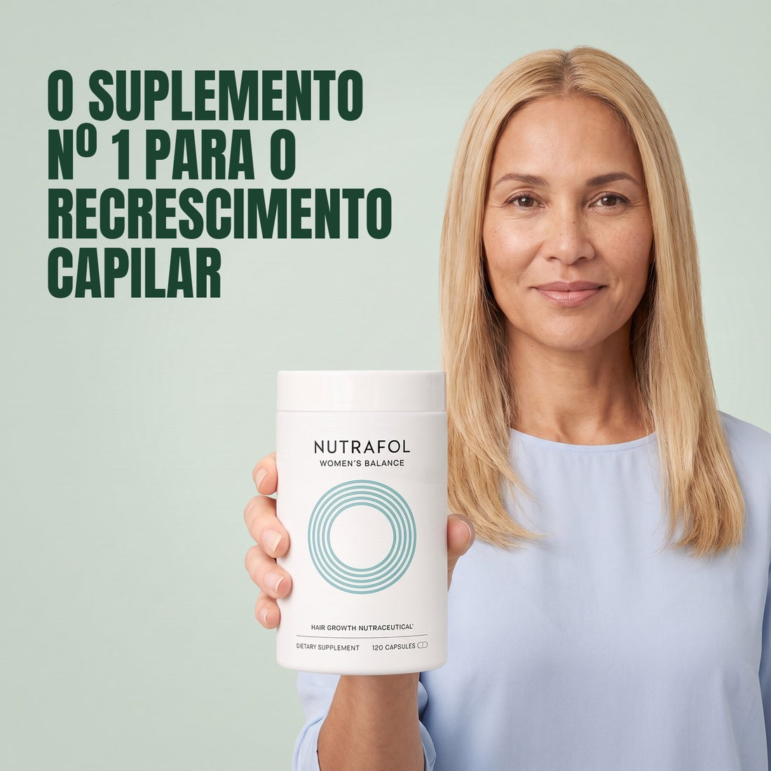 Nutrafol para Mulheres 45+ — 2 potes de 120 cápsulas, suprimento para 2 meses