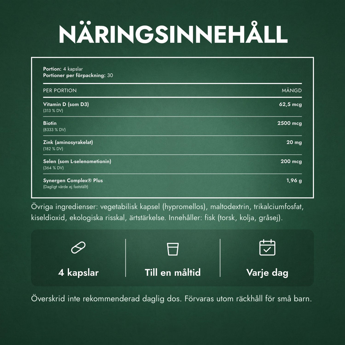 Näringsinnehåll: Nutrafol Women's Balance