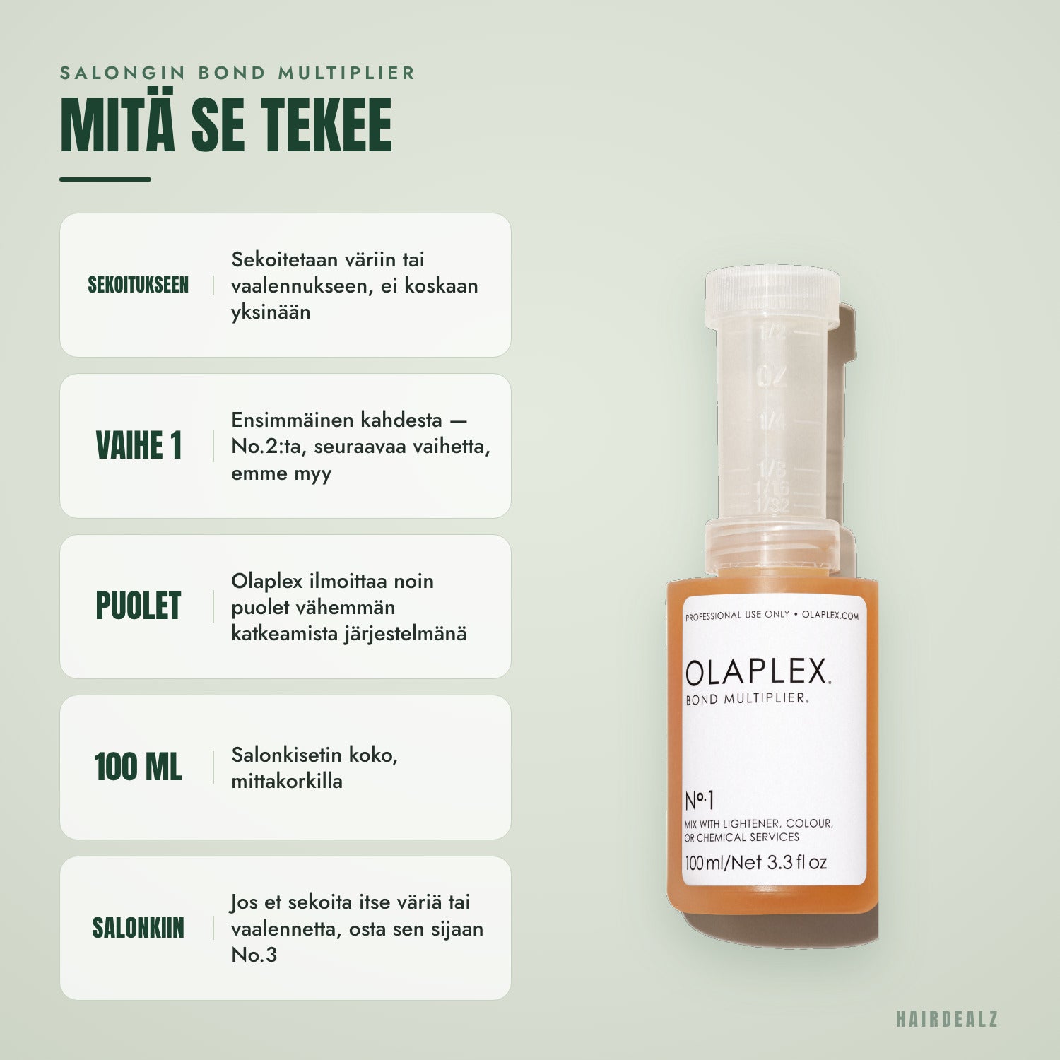 Mitä Olaplex No.1 tekee