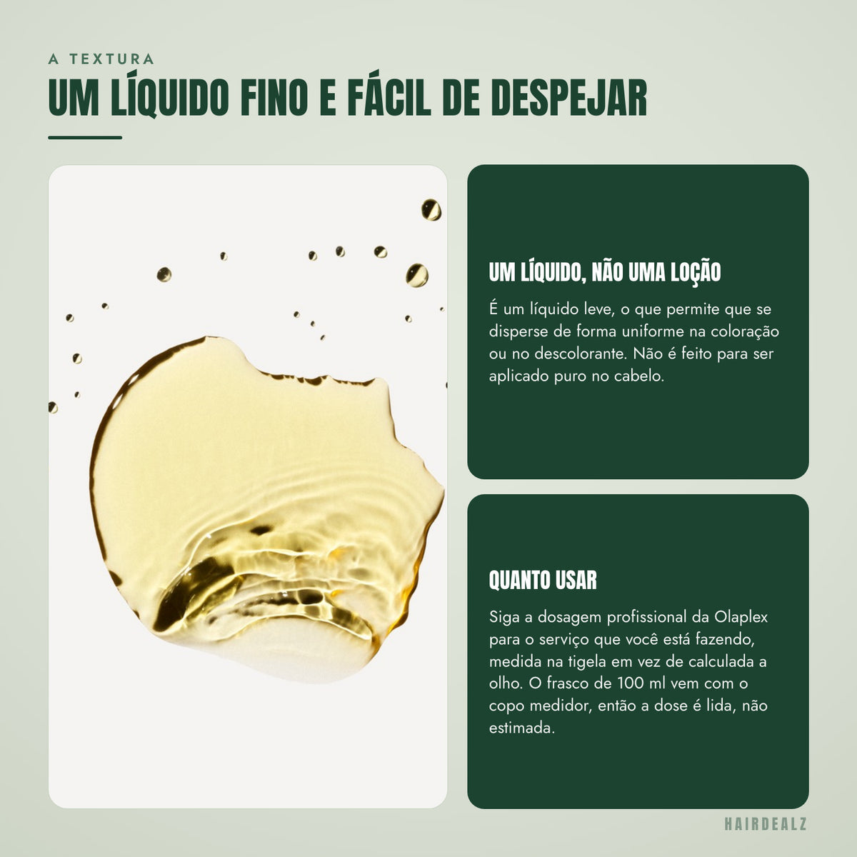 A textura do Olaplex No.1