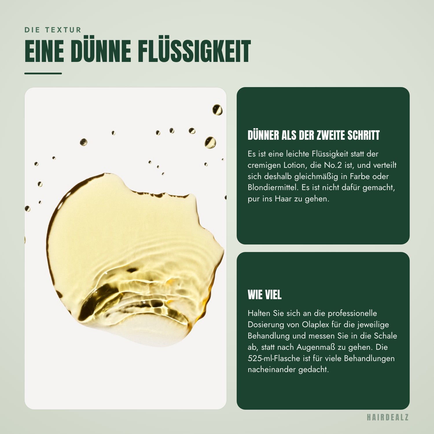 Die Textur von Olaplex No.1