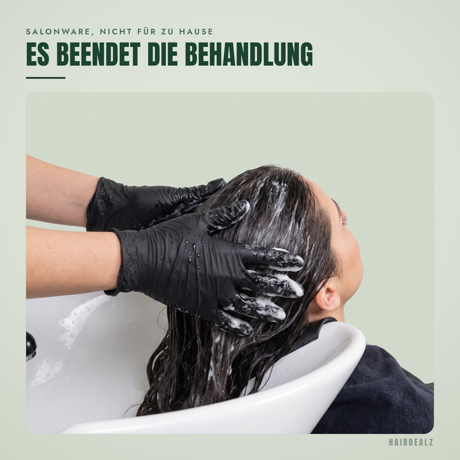 Olaplex No.2 in use against a green background