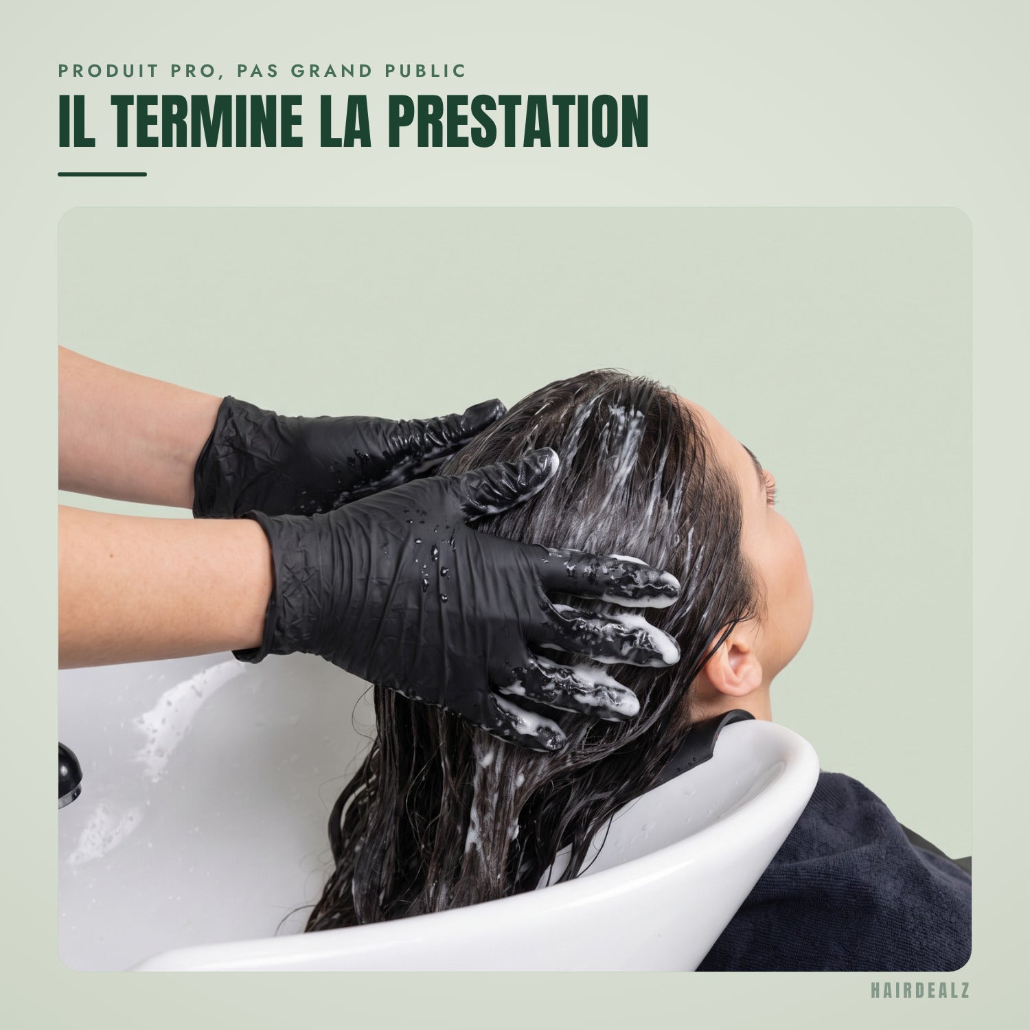 Olaplex No.2 in use against a green background