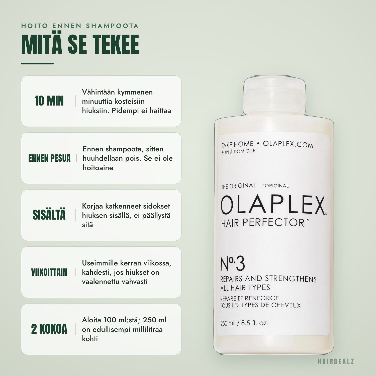 Mitä Olaplex No.3 tekee