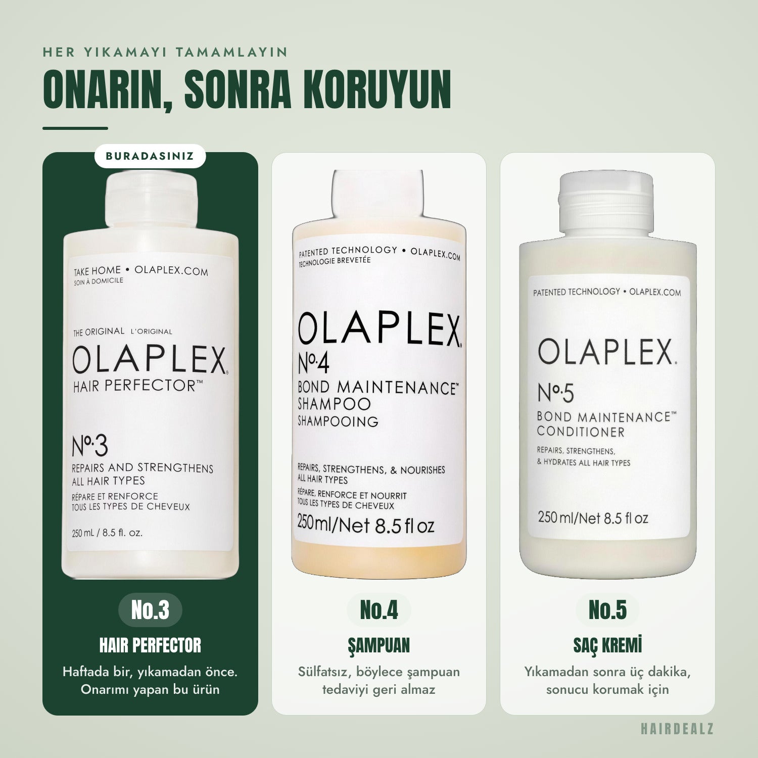 Olaplex No.3 hangi Olaplex ürünüyle birlikte kullanılır