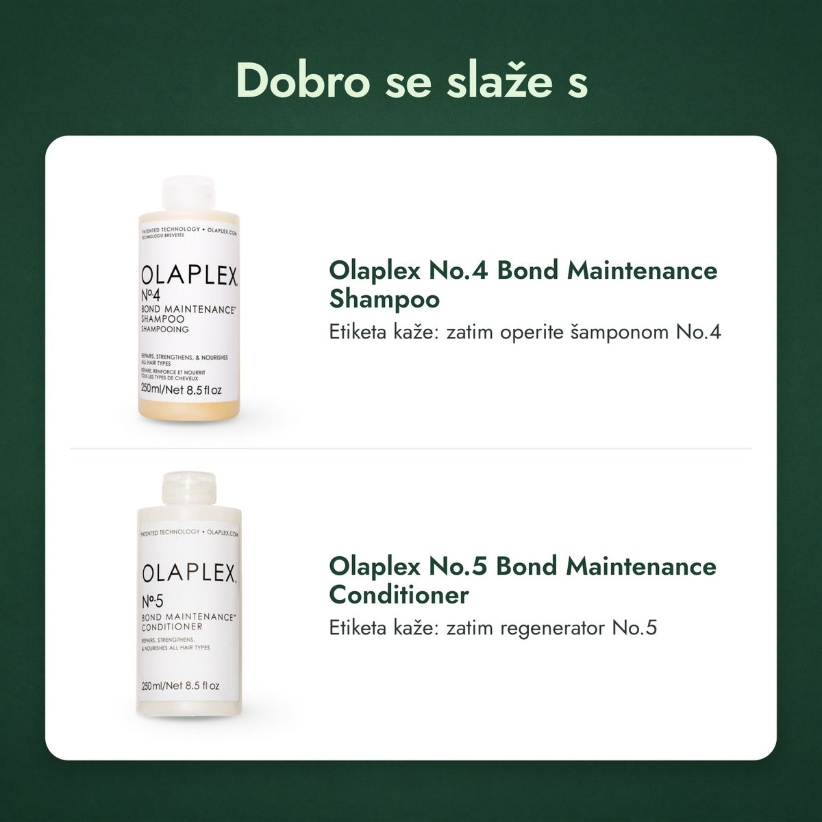 Dobro se slaže s: Olaplex No.4 Bond Maintenance Shampoo, Olaplex No.5 Bond Maintenance Conditioner