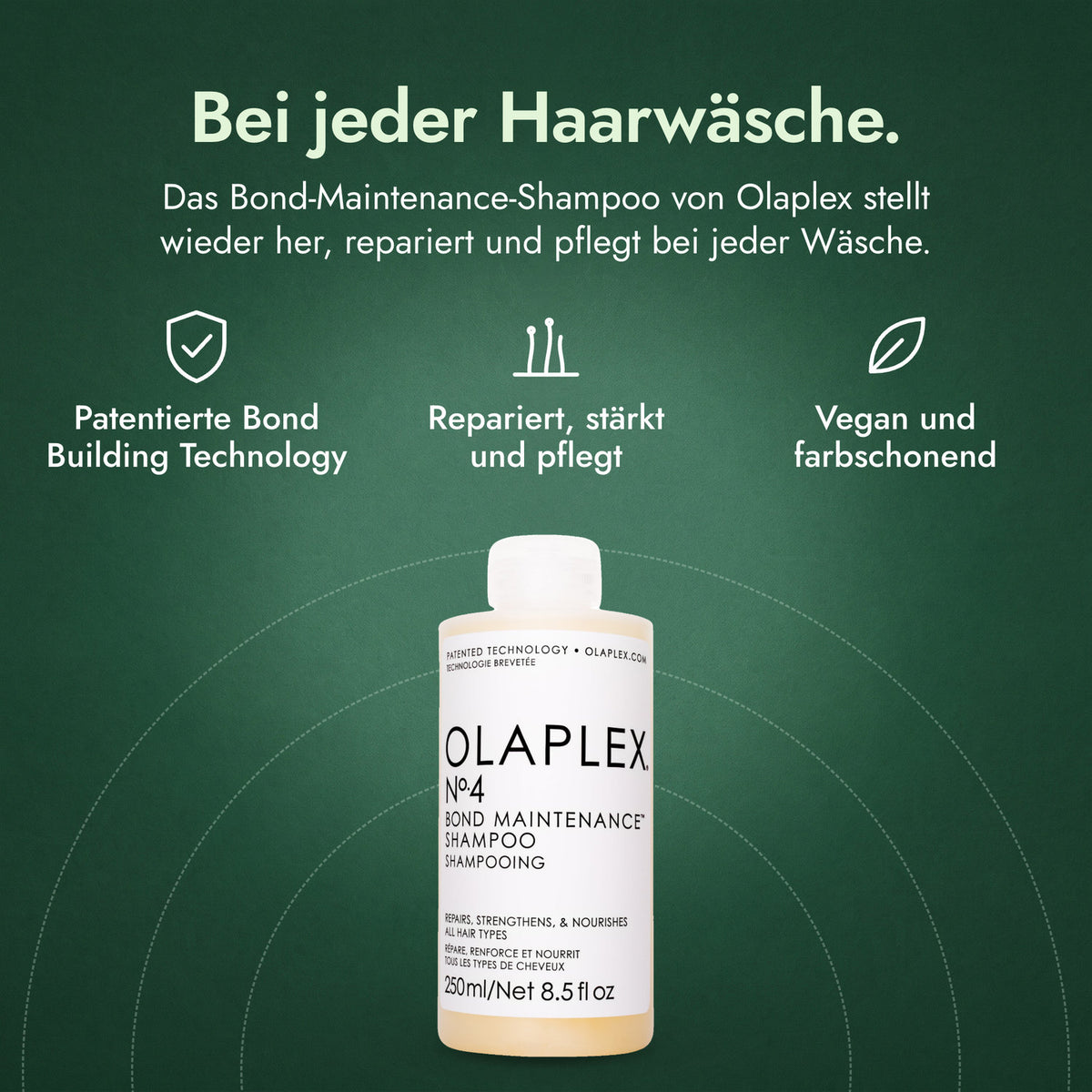 Olaplex No.4 Bond Maintenance Shampoo: Bei jeder Haarwäsche. Patentierte Bond Building Technology, Repariert, stärkt und pflegt, Vegan und farbschonend