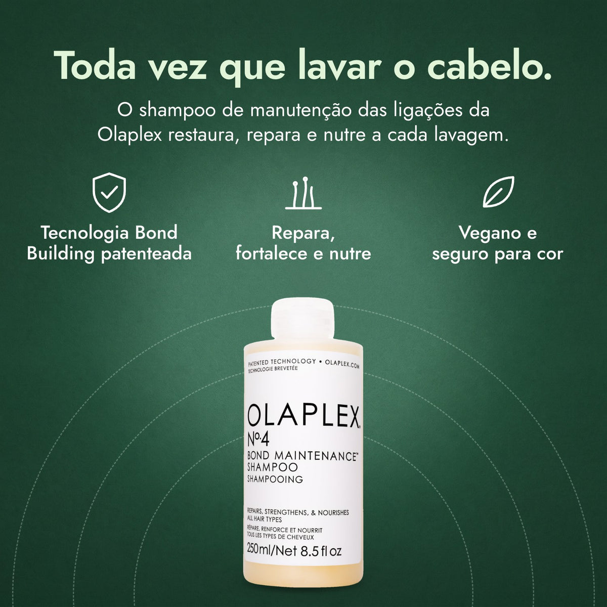 Olaplex No.4 Bond Maintenance Shampoo: Toda vez que lavar o cabelo. Tecnologia Bond Building patenteada, Repara, fortalece e nutre, Vegano e seguro para cor