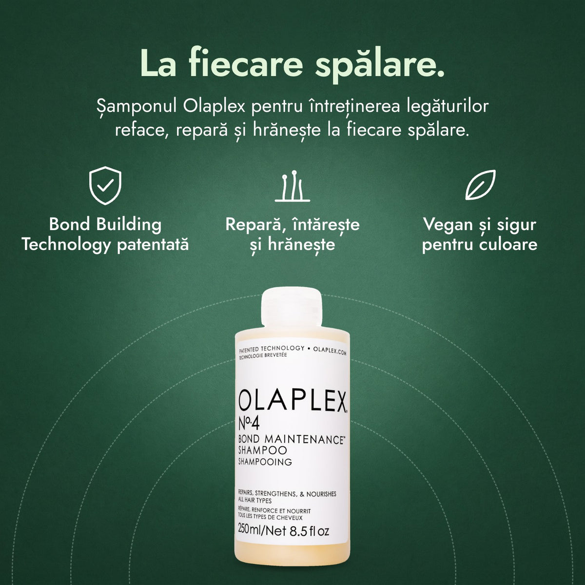 Olaplex No.4 Bond Maintenance șampon: La fiecare spălare. Bond Building Technology patentată, Repară, întărește și hrănește, Vegan și sigur pentru culoare