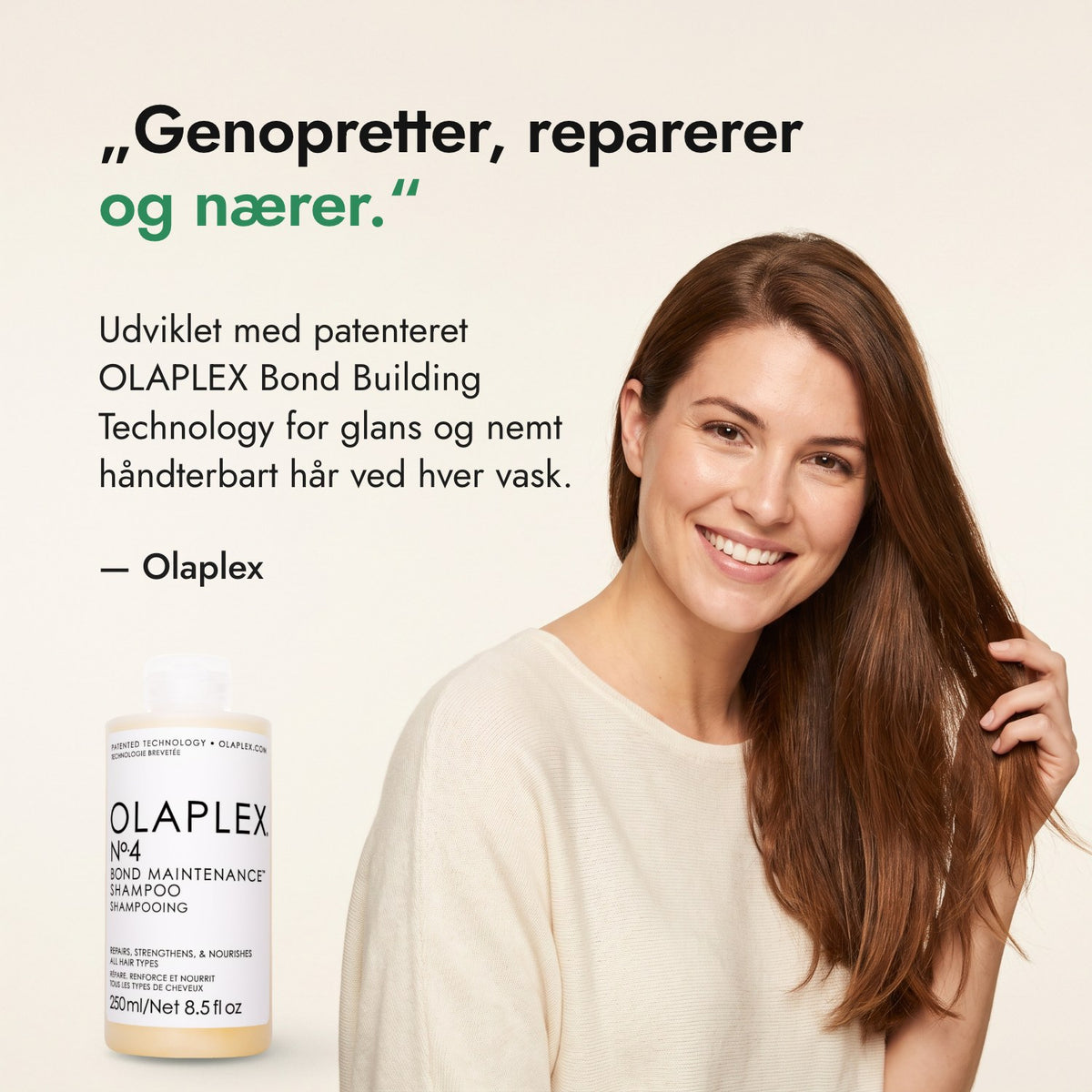 Genopretter, reparerer og nærer. — Olaplex