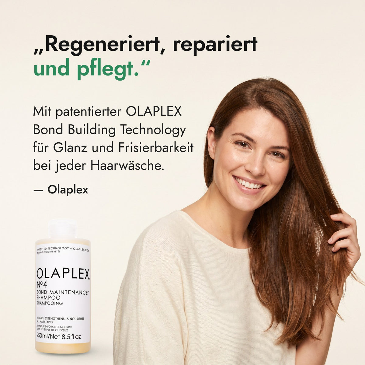 Regeneriert, repariert und pflegt. — Olaplex
