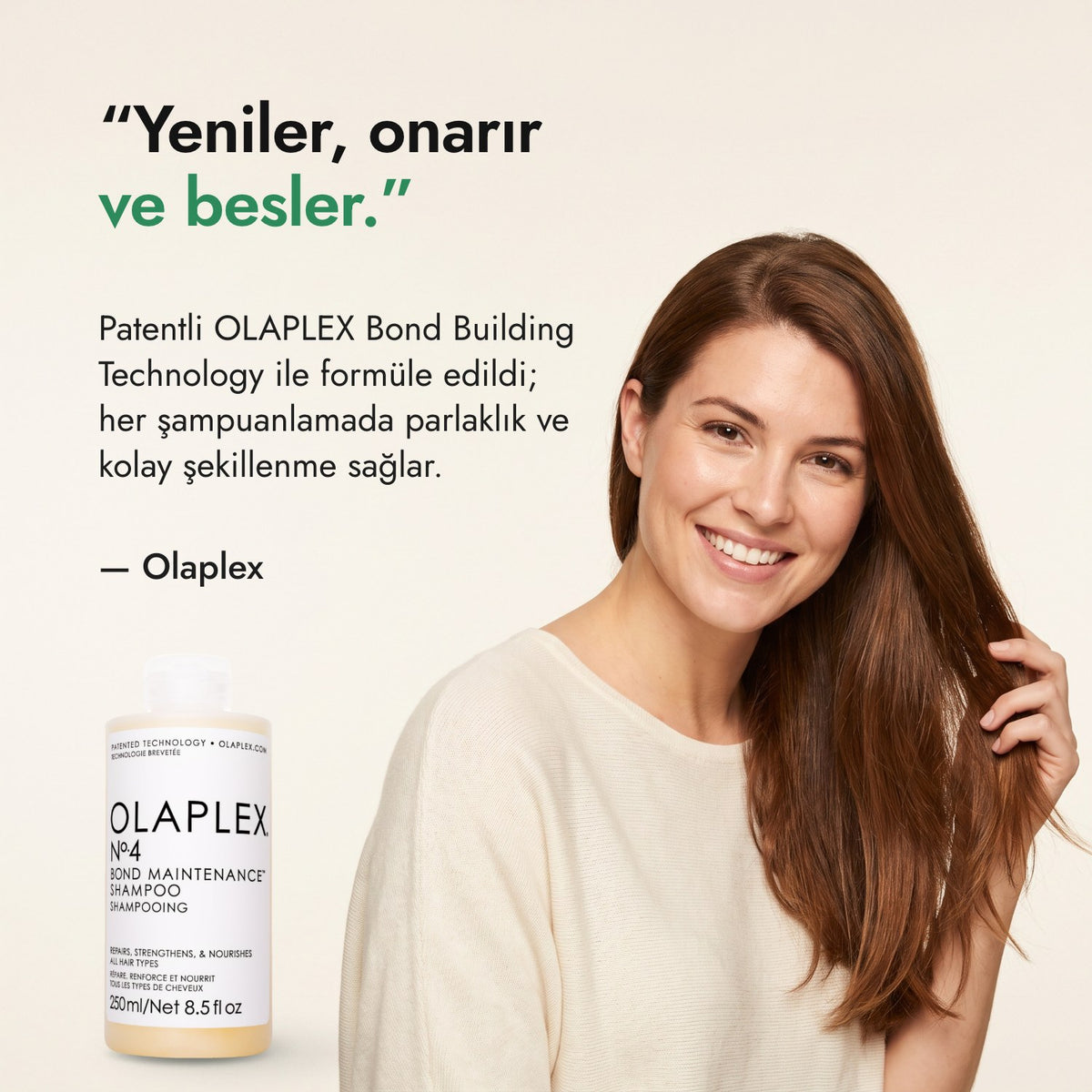 Yeniler, onarır ve besler. — Olaplex