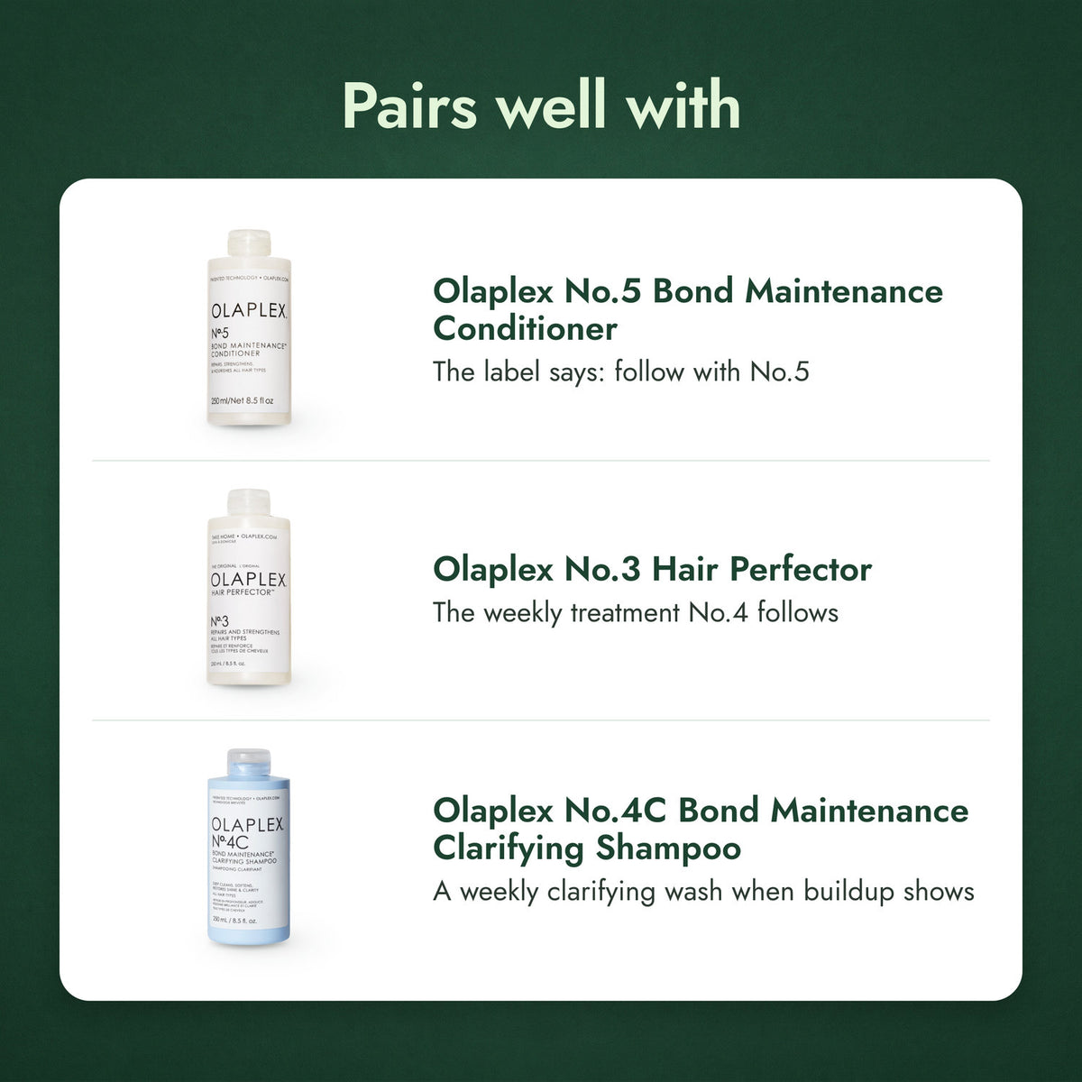 Olaplex No.4 Bond Maintenance Shampoo: free gifts and what goes with it