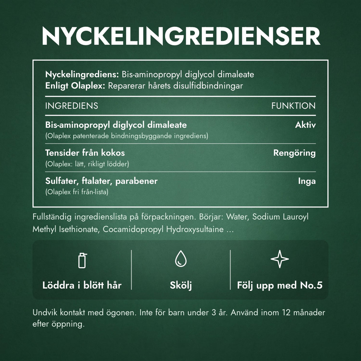 Nyckelingredienser: Olaplex No.4 Bond Maintenance Shampoo
