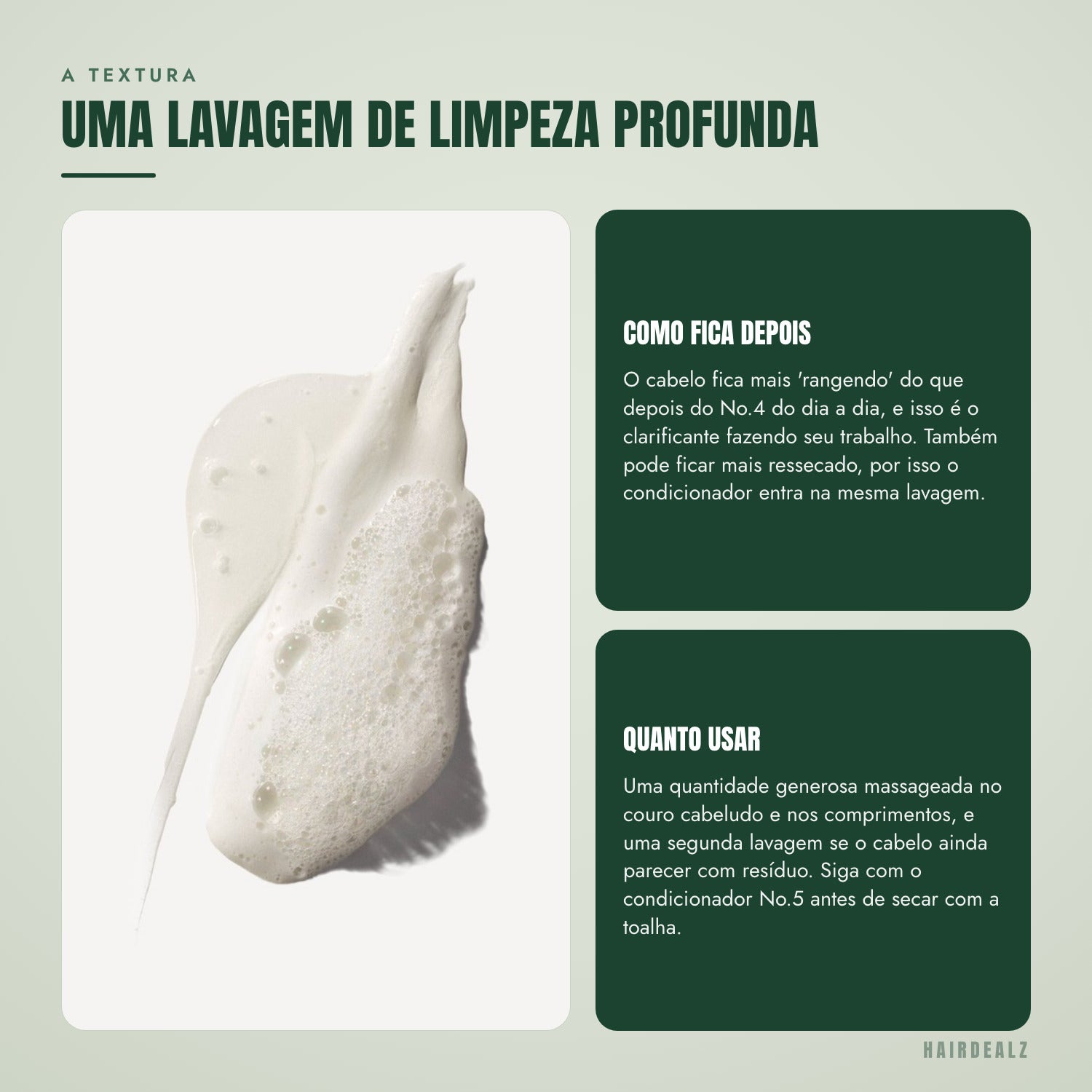 A textura do Olaplex No.4C