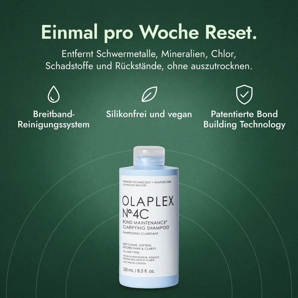 Olaplex No.4C Bond Maintenance Clarifying Shampoo: Einmal pro Woche Reset. Breitband-Reinigungssystem, Silikonfrei und vegan, Patentierte Bond Building Technology