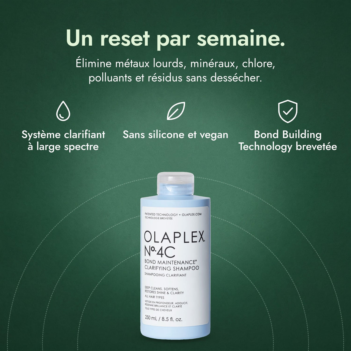 Olaplex No.4C Bond Maintenance Clarifying Shampoo: Un reset par semaine. Système clarifiant à large spectre, Sans silicone et vegan, Bond Building Technology brevetée