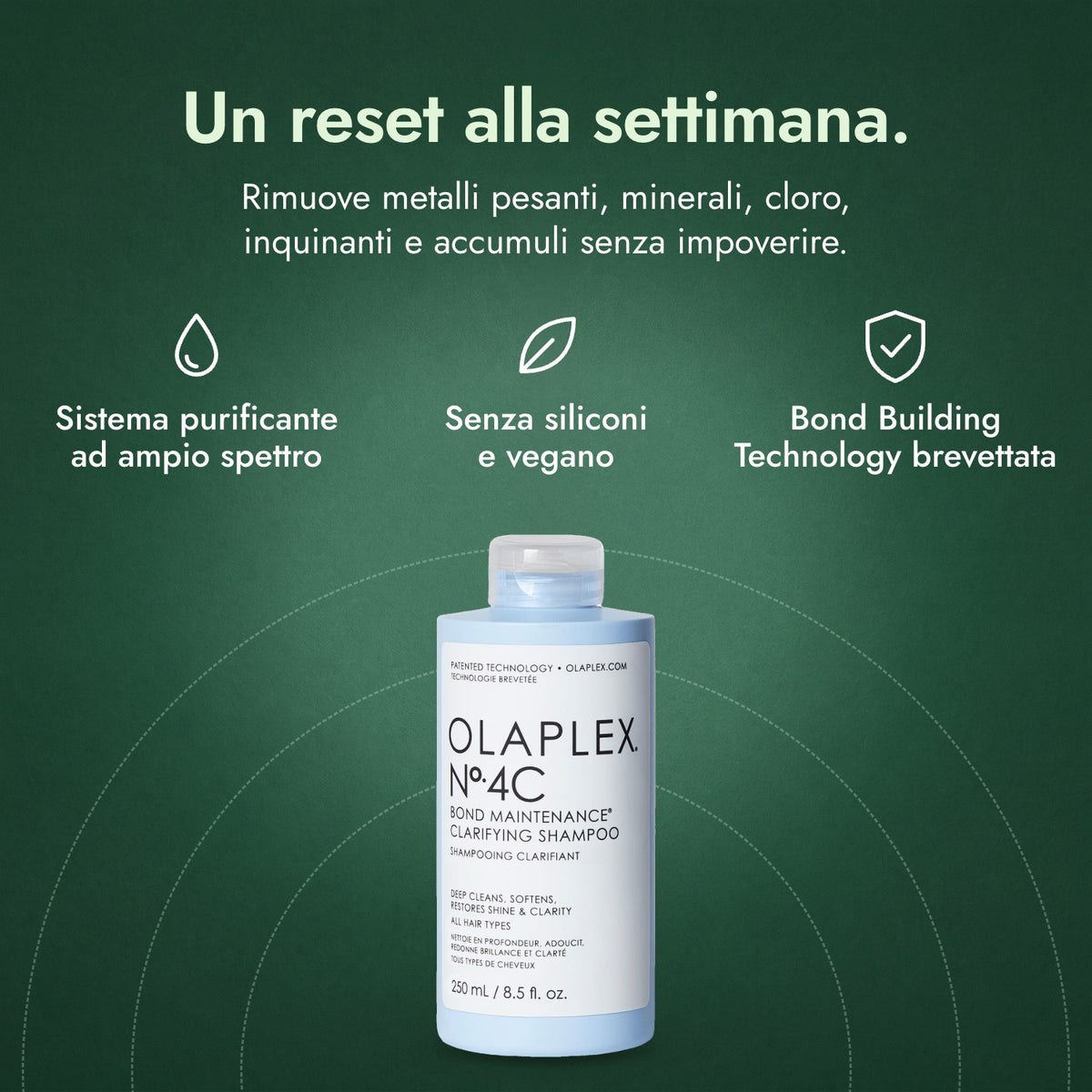 Olaplex No.4C Bond Maintenance Clarifying Shampoo: Un reset alla settimana. Sistema purificante ad ampio spettro, Senza siliconi e vegano, Bond Building Technology brevettata