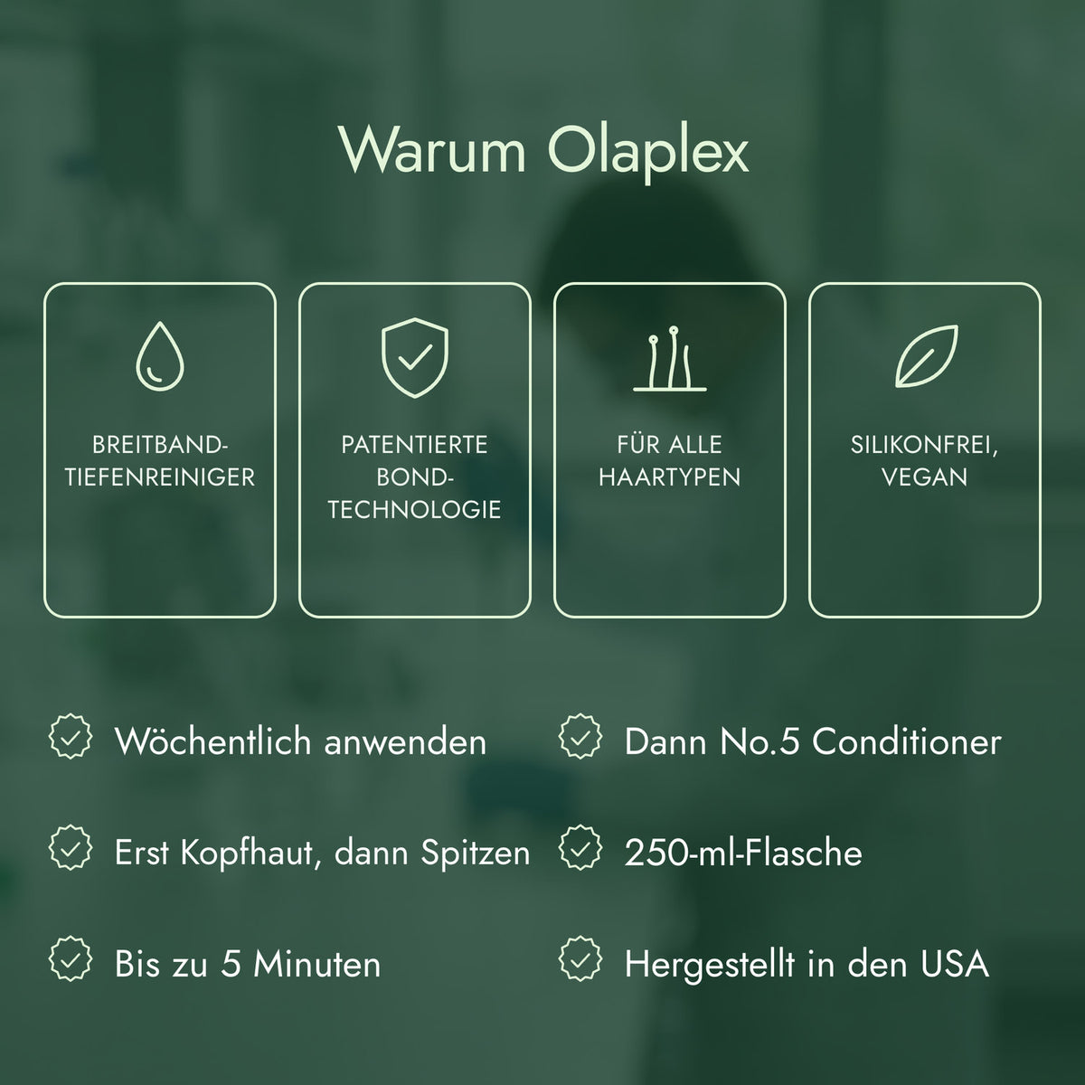 Warum Olaplex: Breitband-Tiefenreiniger, Patentierte Bond-Technologie, Für alle Haartypen, Silikonfrei, vegan