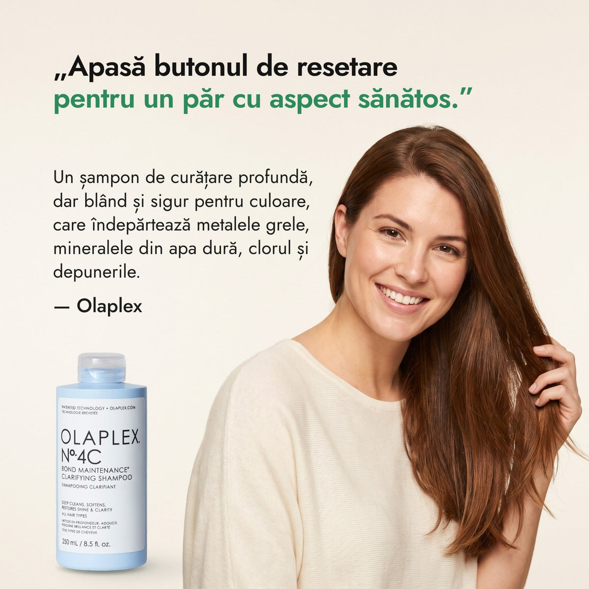 Apasă butonul de resetare pentru un păr cu aspect sănătos. — Olaplex