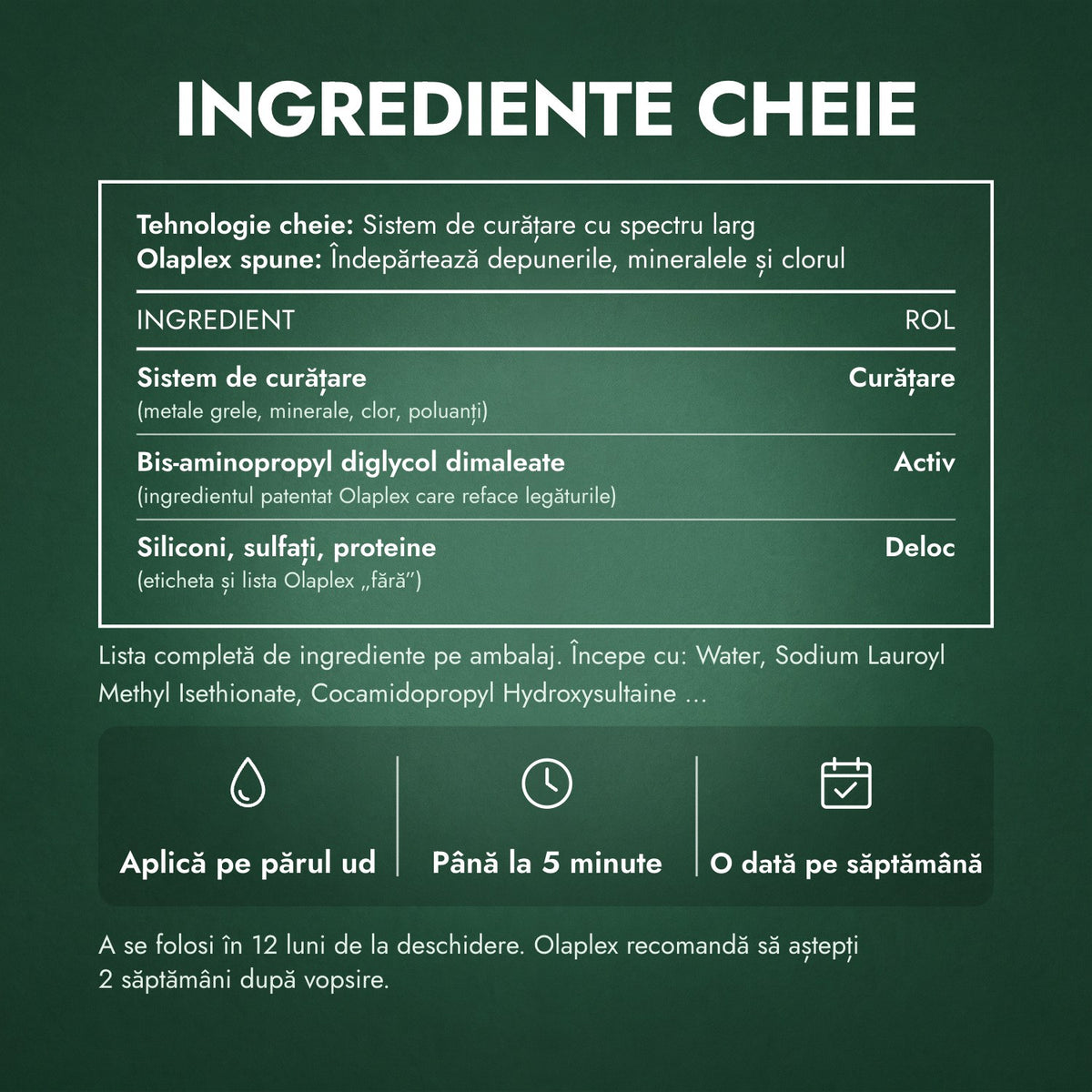 Ingrediente cheie: Olaplex No.4C Bond Maintenance șampon de curățare
