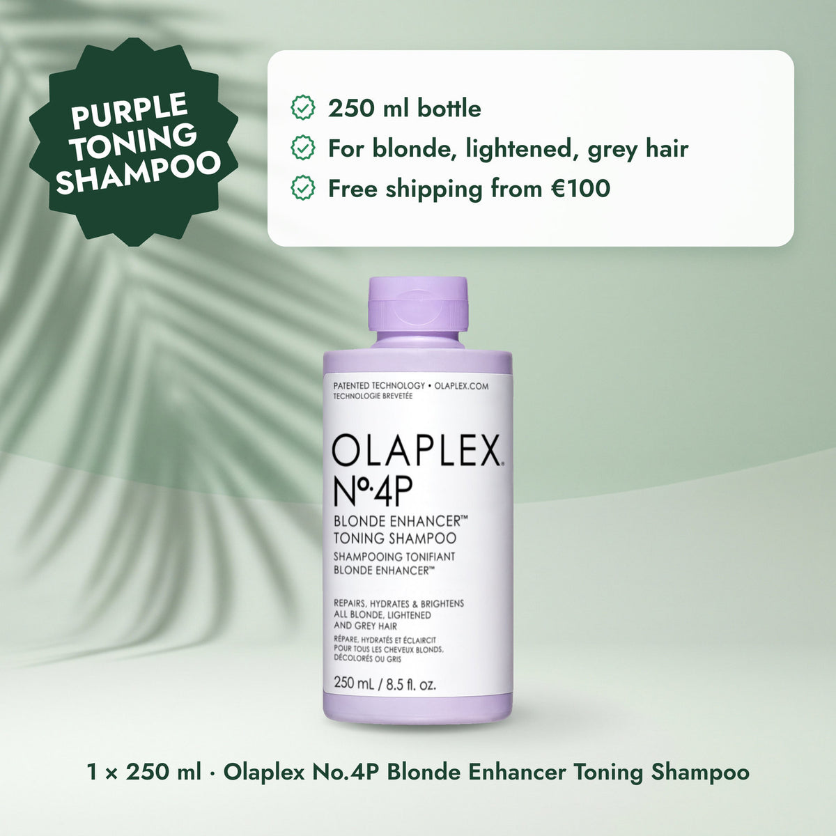 Olaplex No.4P Blonde Enhancer Toning Shampoo: Olaplex No.4P Blonde Enhancer Toning Shampoo (250ml)