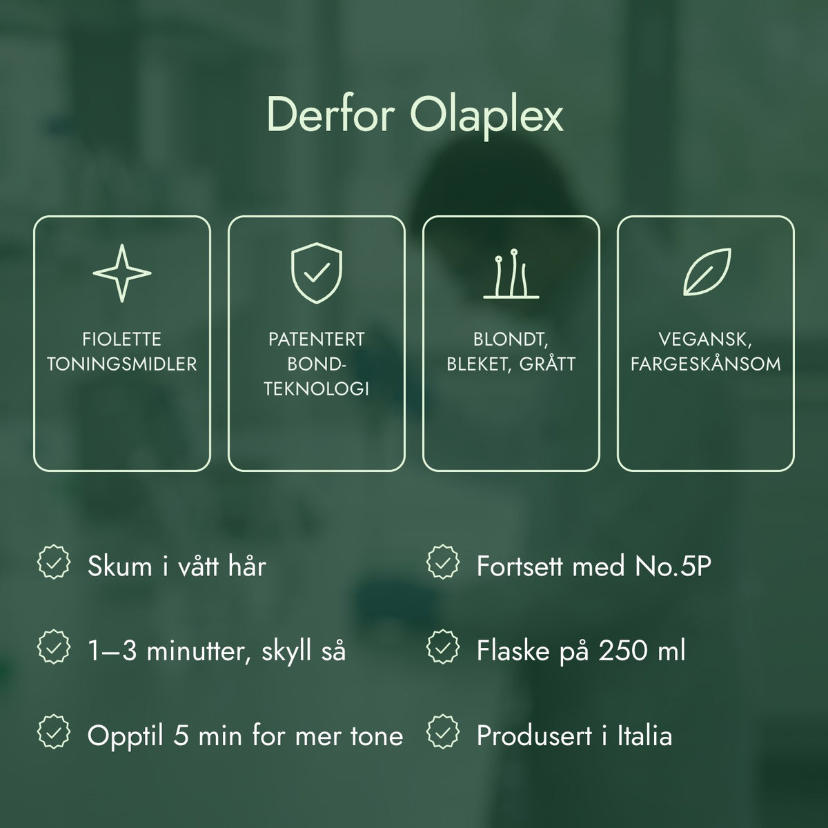 Derfor Olaplex: Fiolette toningsmidler, Patentert bond-teknologi, Blondt, bleket, grått, Vegansk, fargeskånsom