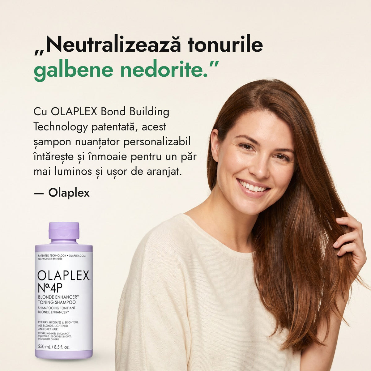 Neutralizează tonurile galbene nedorite. — Olaplex