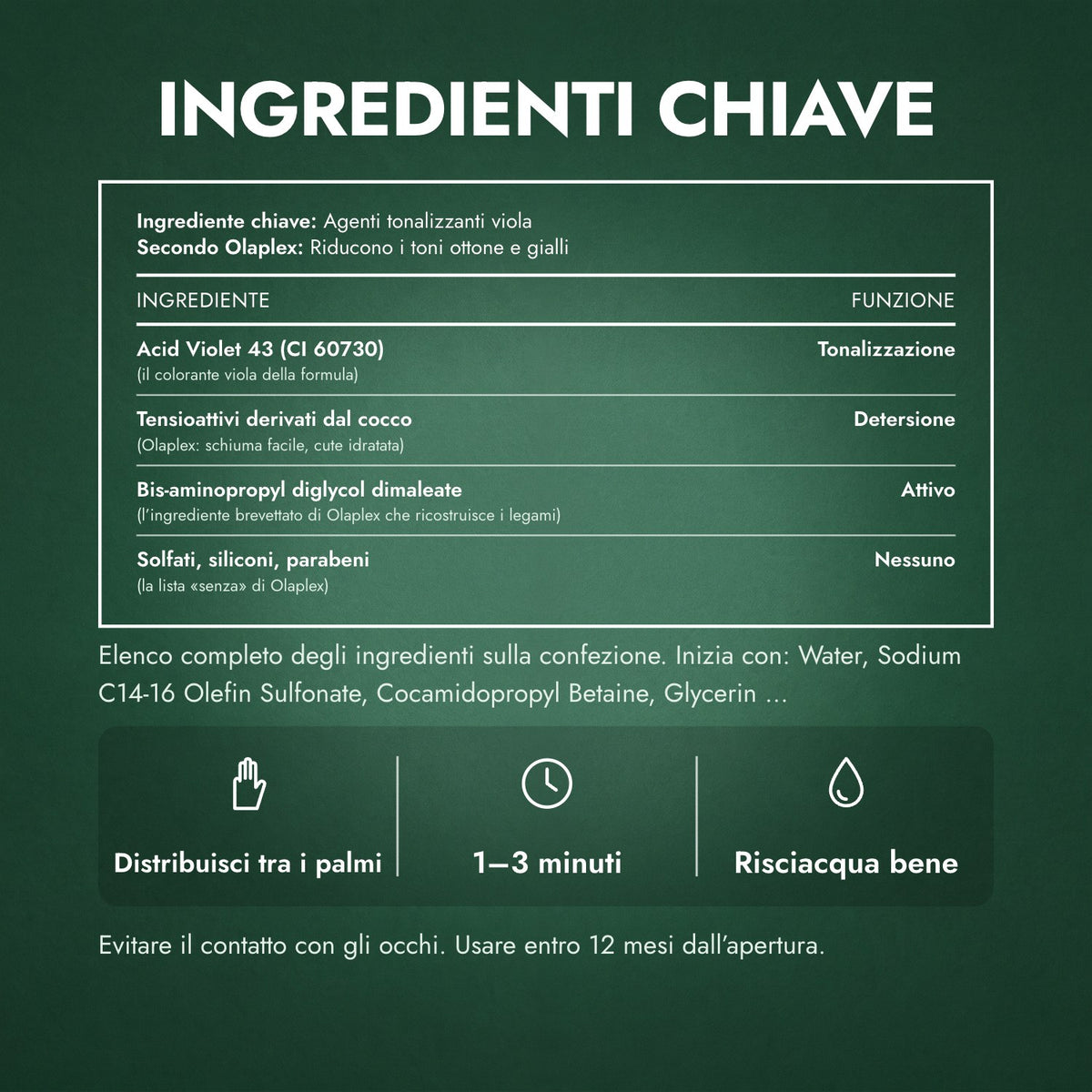 Ingredienti chiave: Olaplex No.4P Blonde Enhancer Toning Shampoo