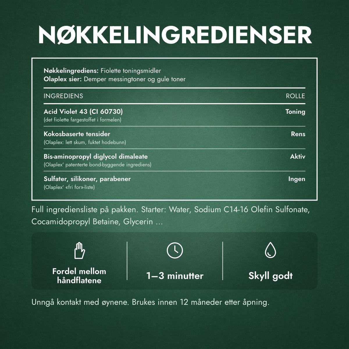 Nøkkelingredienser: Olaplex No.4P Blonde Enhancer Toning sjampo