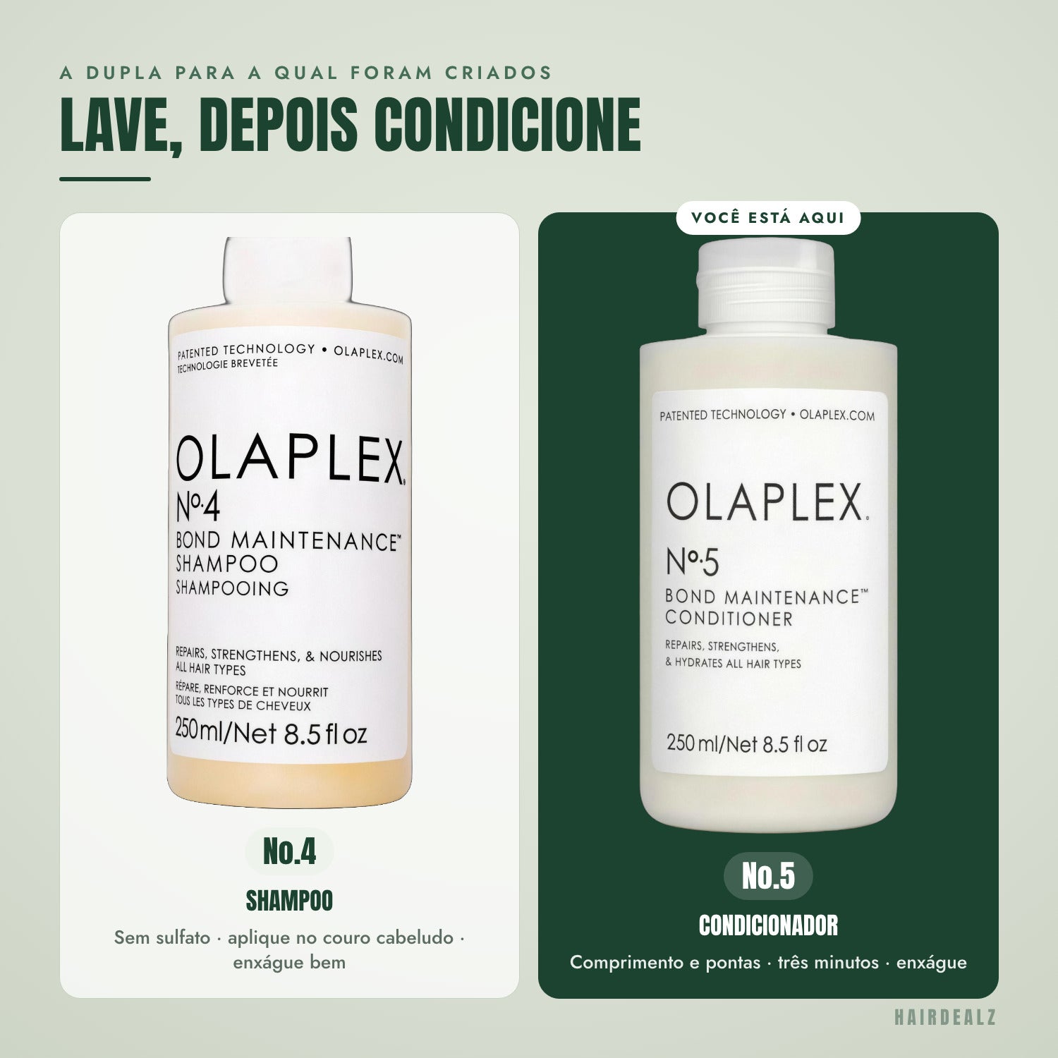 Com qual Olaplex combinar o Olaplex No.5