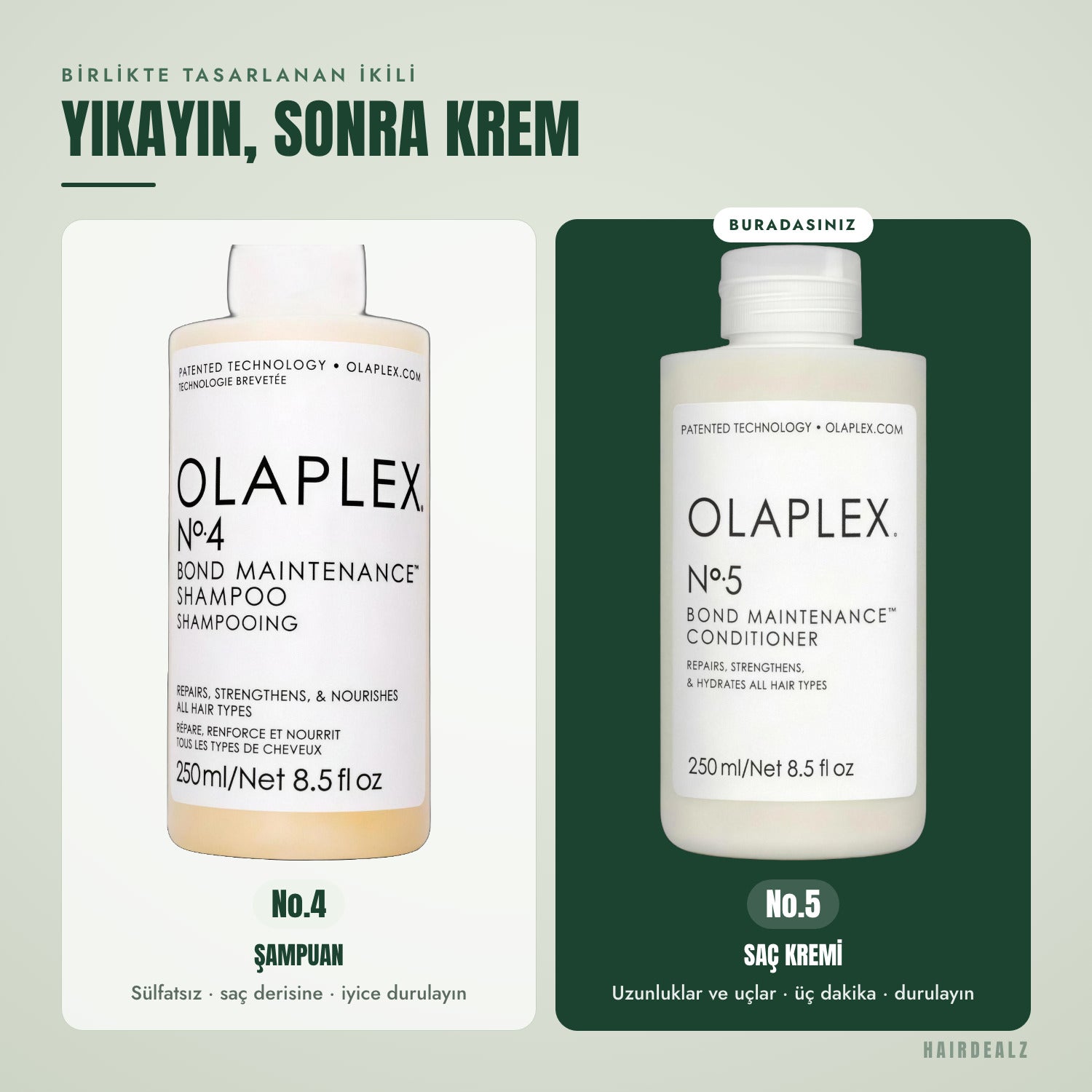 Olaplex No.5 hangi Olaplex ürünüyle birlikte kullanılır