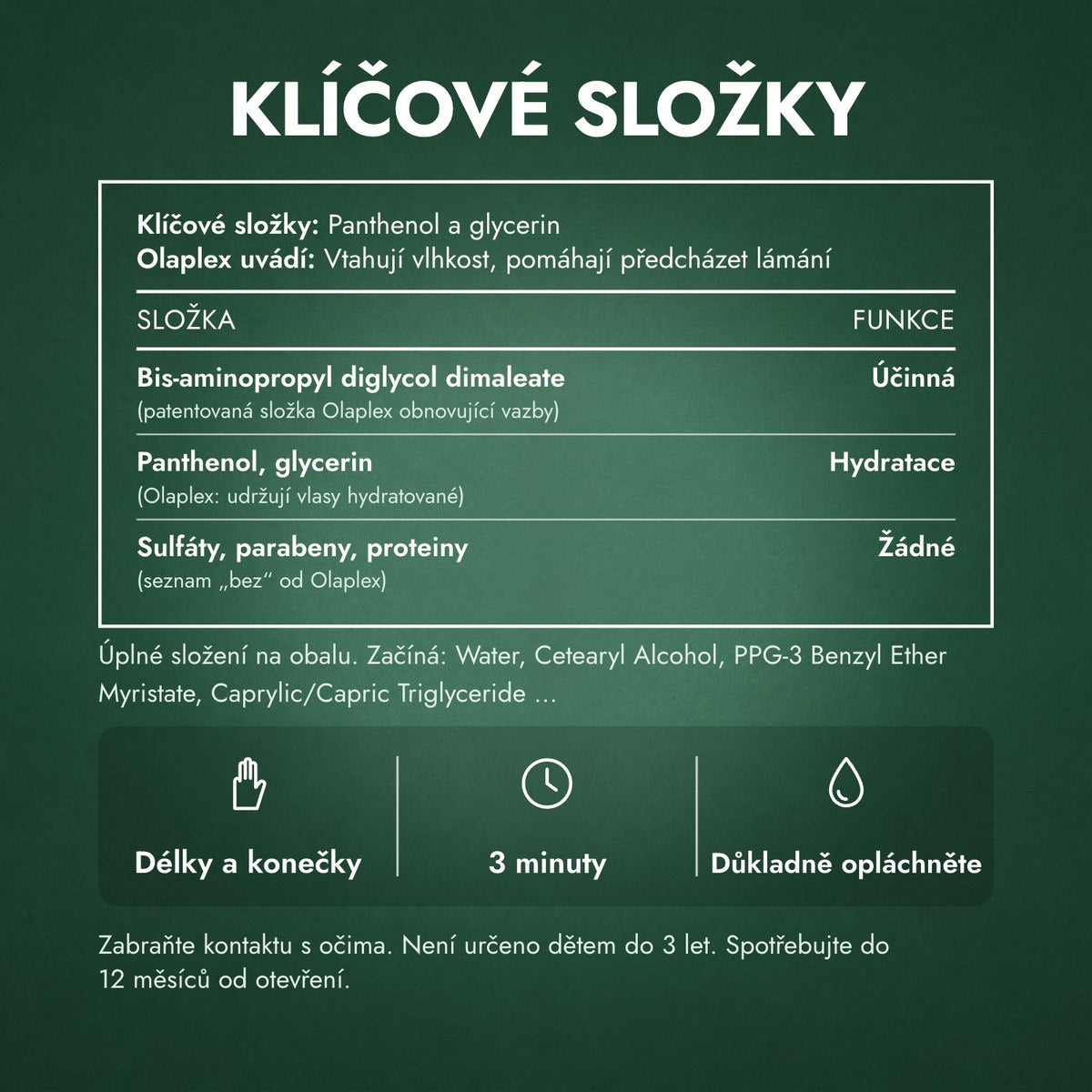 Klíčové složky: Olaplex No.5 Bond Maintenance Conditioner