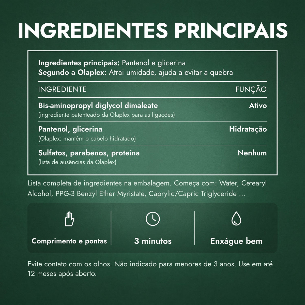 Ingredientes principais: Olaplex No.5 Bond Maintenance Conditioner