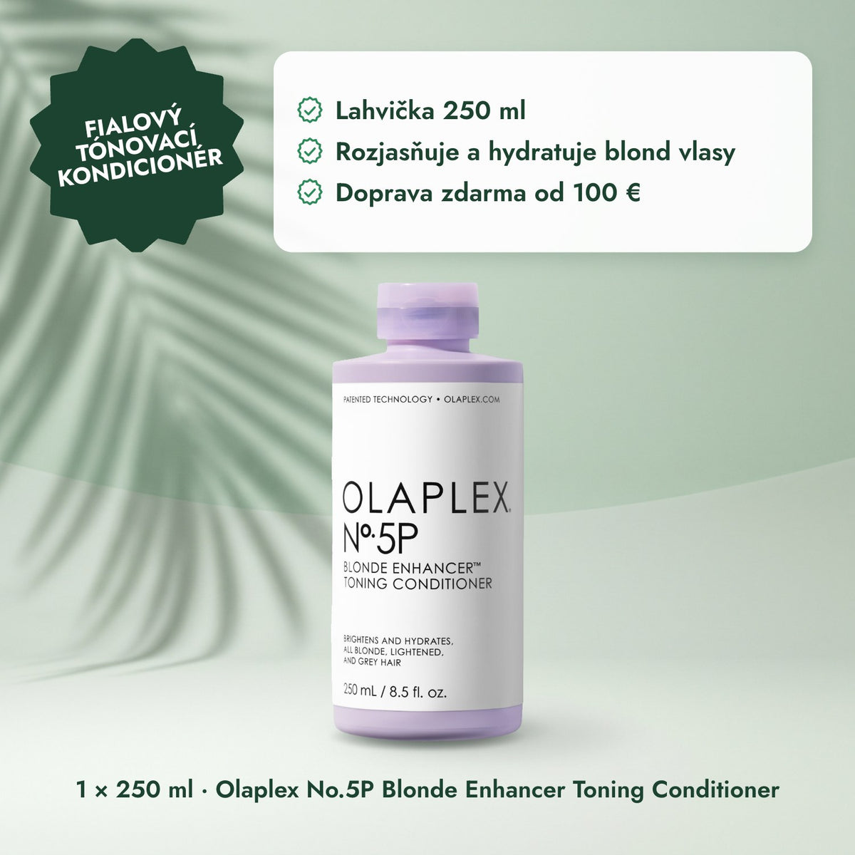 1 × 250 ml · Olaplex No.5P Blonde Enhancer Toning Conditioner: Fialový tónovací kondicionér