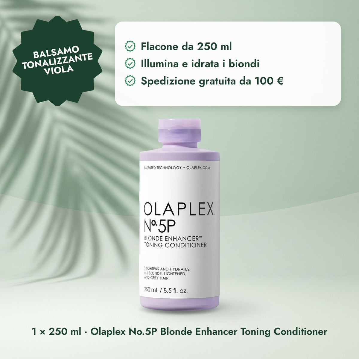 1 × 250 ml · Olaplex No.5P Blonde Enhancer Toning Conditioner: Balsamo tonalizzante viola