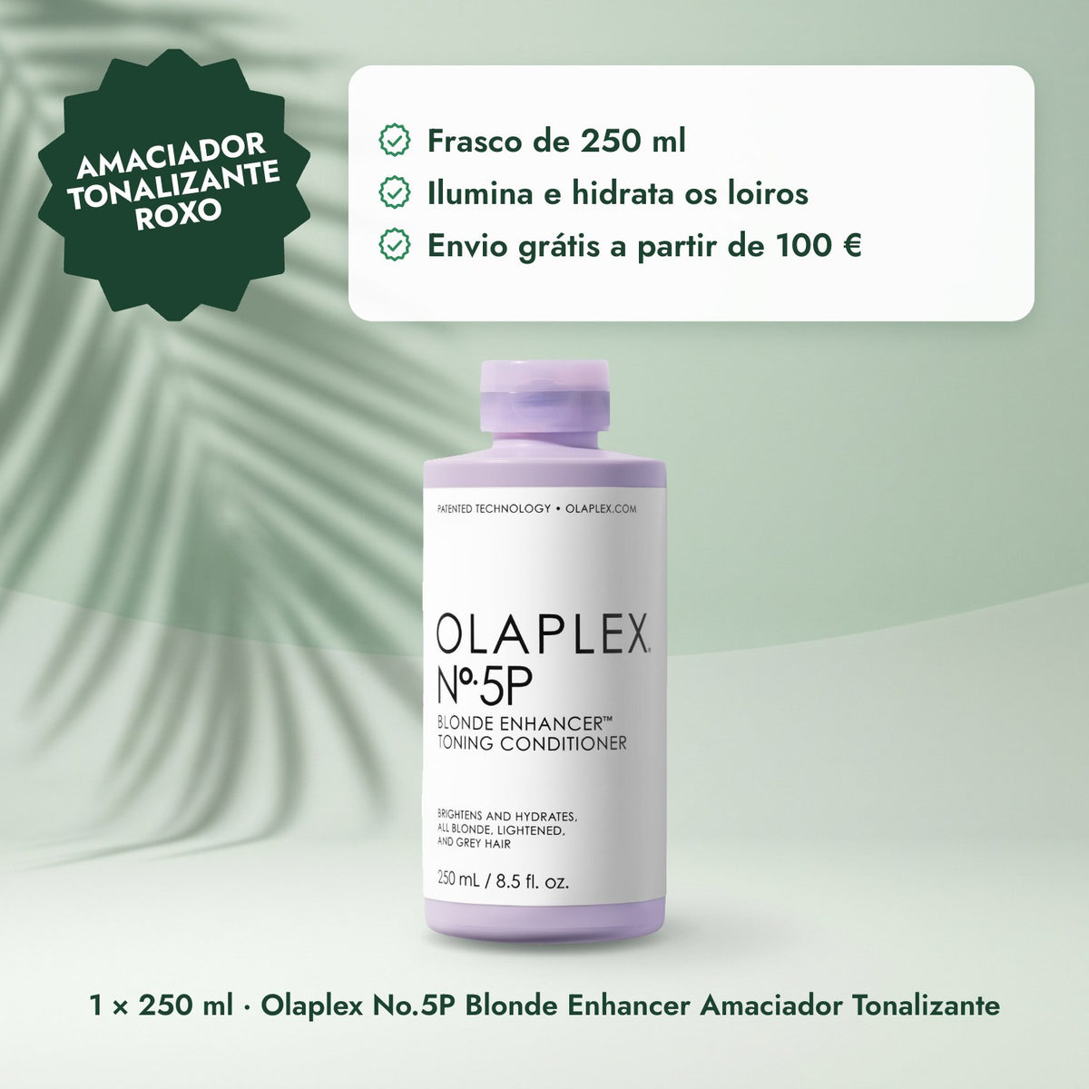 1 × 250 ml · Olaplex No.5P Blonde Enhancer Amaciador Tonalizante: Amaciador tonalizante roxo